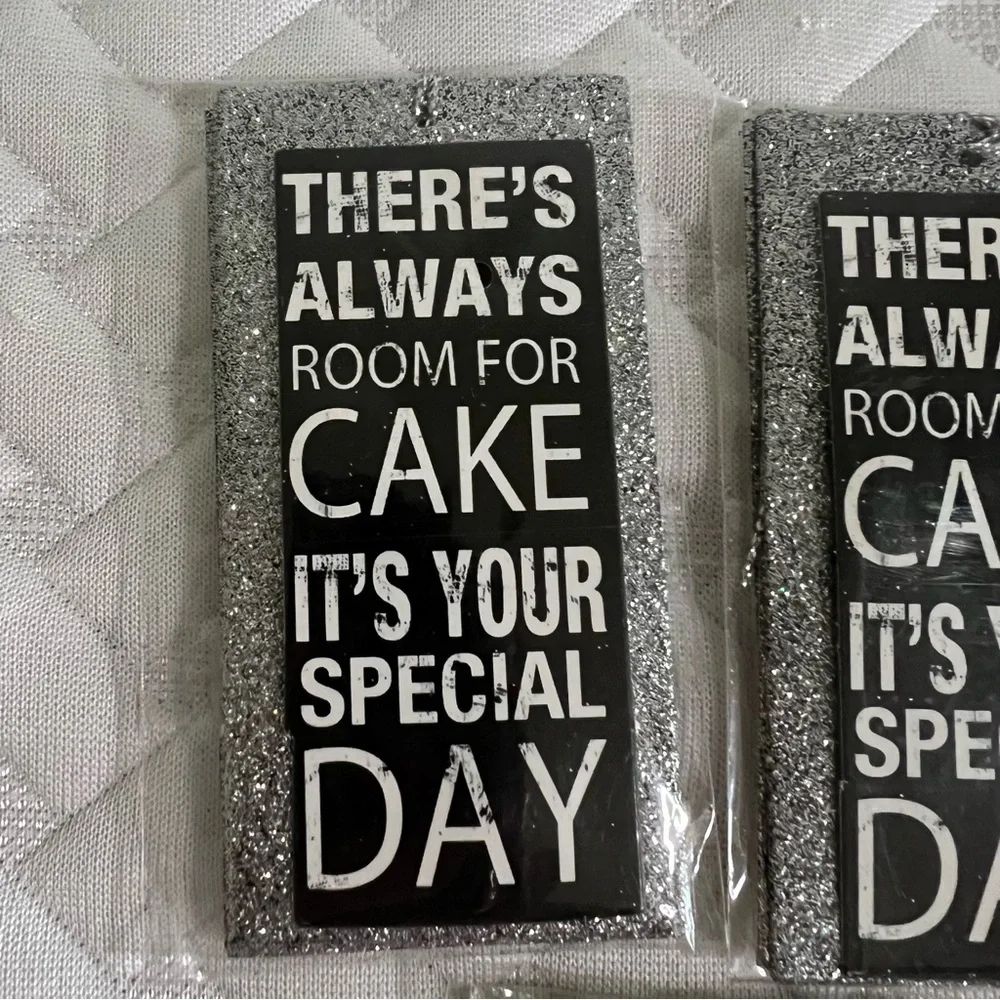 NWT Gift Tags Lot of 5 Glitter Backround 3pc per pack Punch Studios‎ Birthday